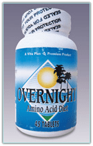 Dietary supplement bottle with blue label.