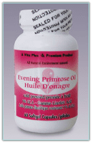 Evening Primrose Oil supplement bottle.