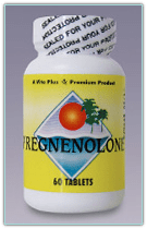 Bottle of pregnenolone tablets with label.