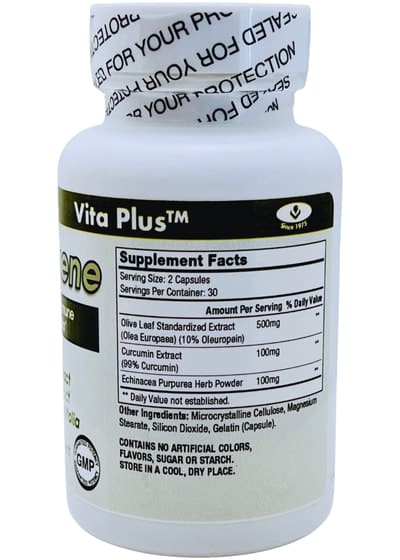 Vita Plus dietary supplement bottle label