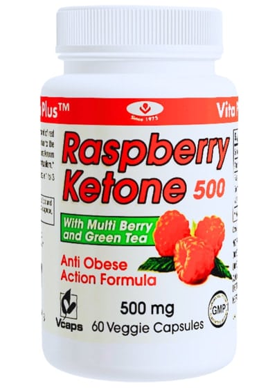 Raspberry ketone supplement bottle