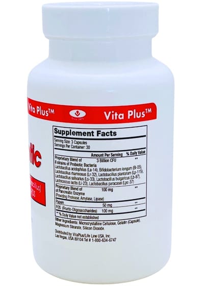 White Vita Plus dietary supplement bottle
