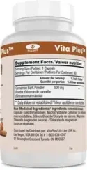 Vita Plus dietary supplement bottle with label