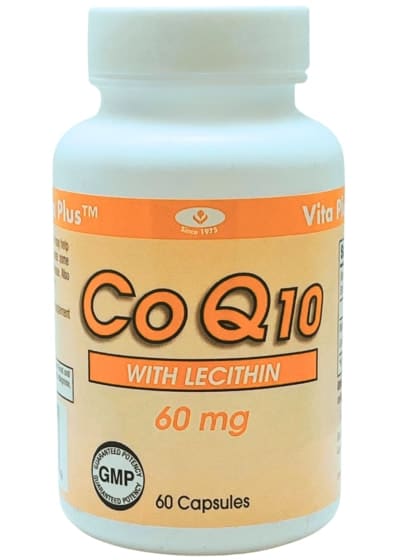 Vita Plus Co Enzyme Q10 60mg w/ Lecithin 60 Capsules