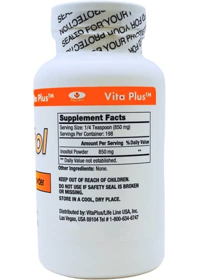 Vita Plus Inositol Crystalline Powder 6oz Bottle - Image 2