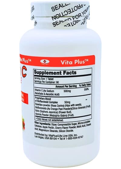 Vita Plus Vitamin C 90 Tablets Chewable - Image 2