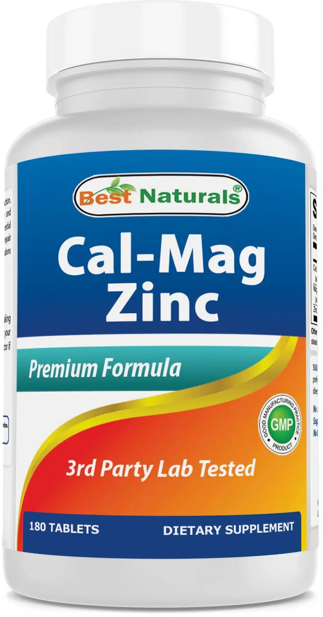 Best Naturals Cal-Mag Zinc supplement bottle