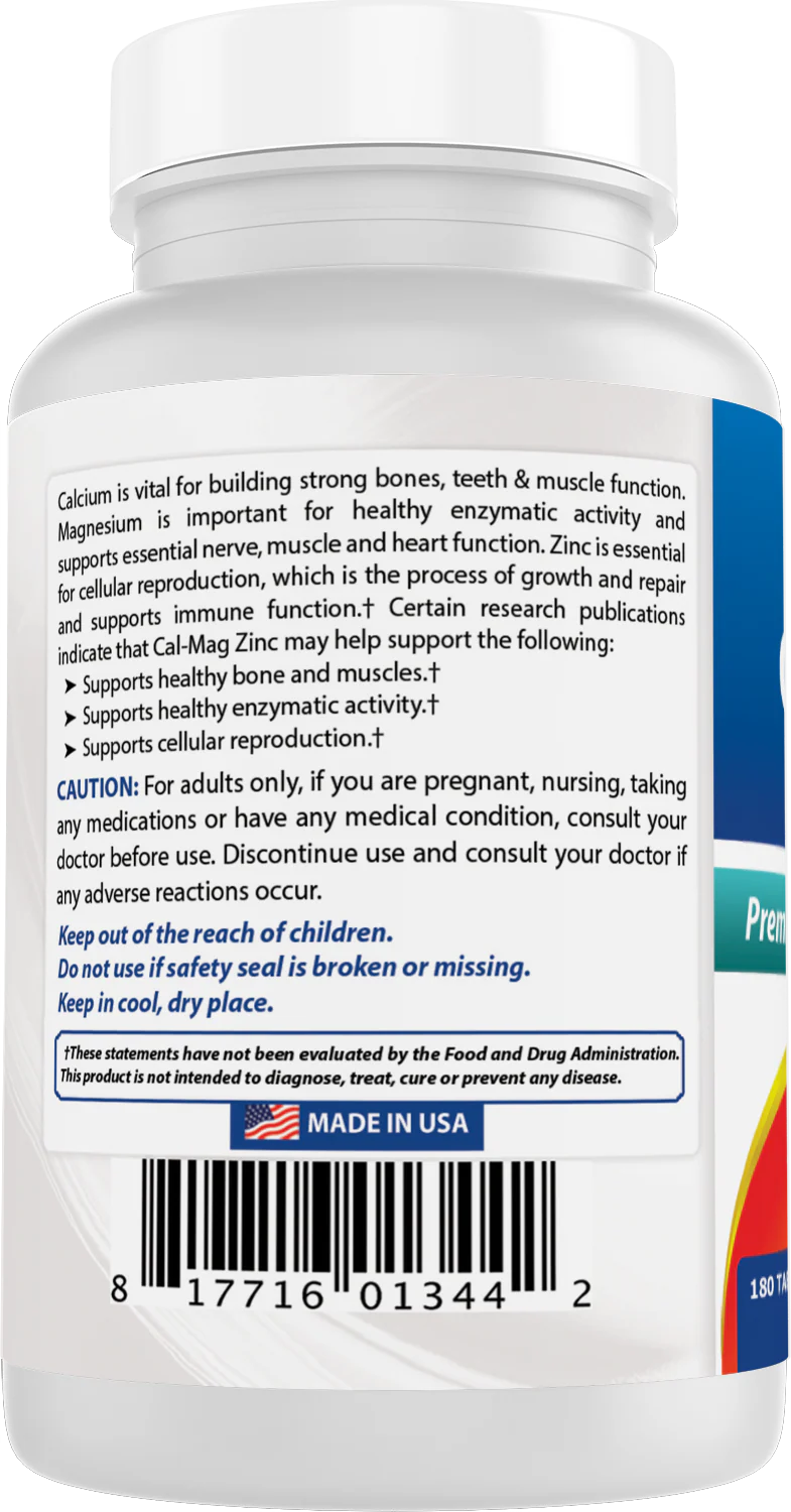 Back of dietary supplement bottle with barcode