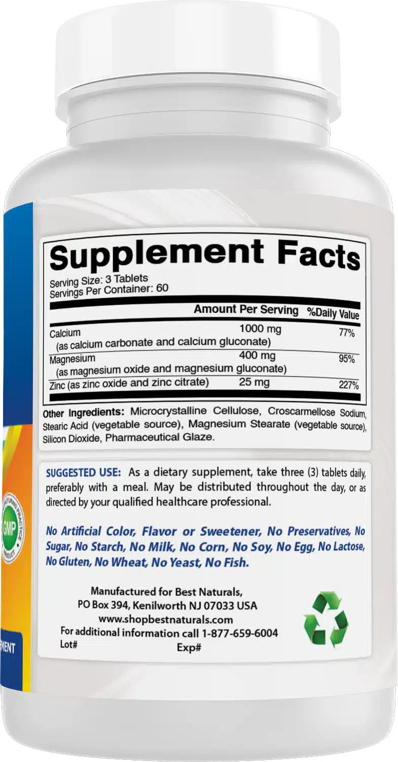 White supplement bottle showing Supplement Facts label
