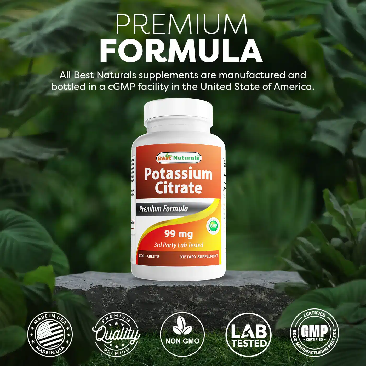 Best Naturals Potassium Citrate 99mg 500 Tablets - Image 3