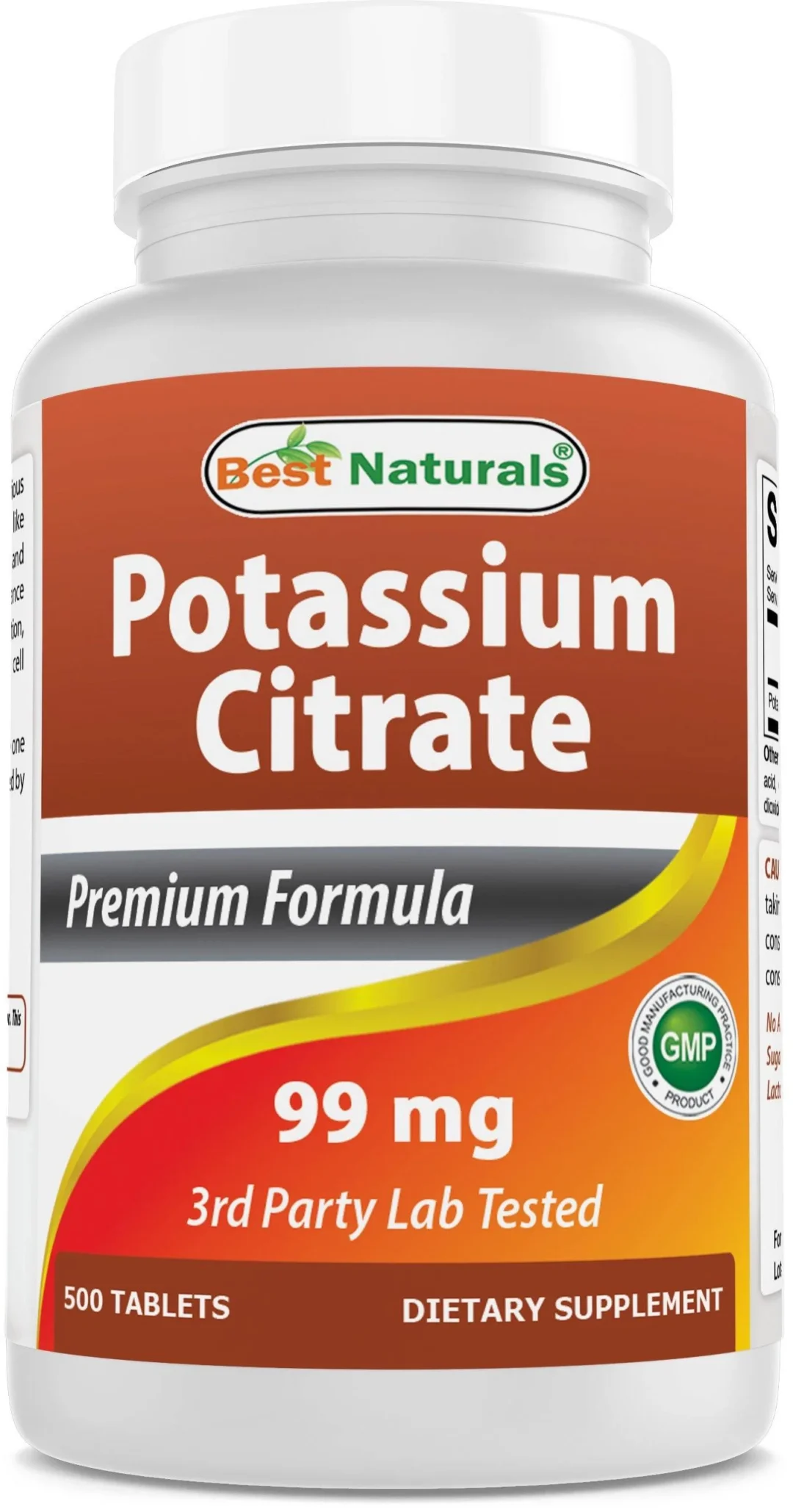 Best Naturals Potassium Citrate 99mg 500 Tablets