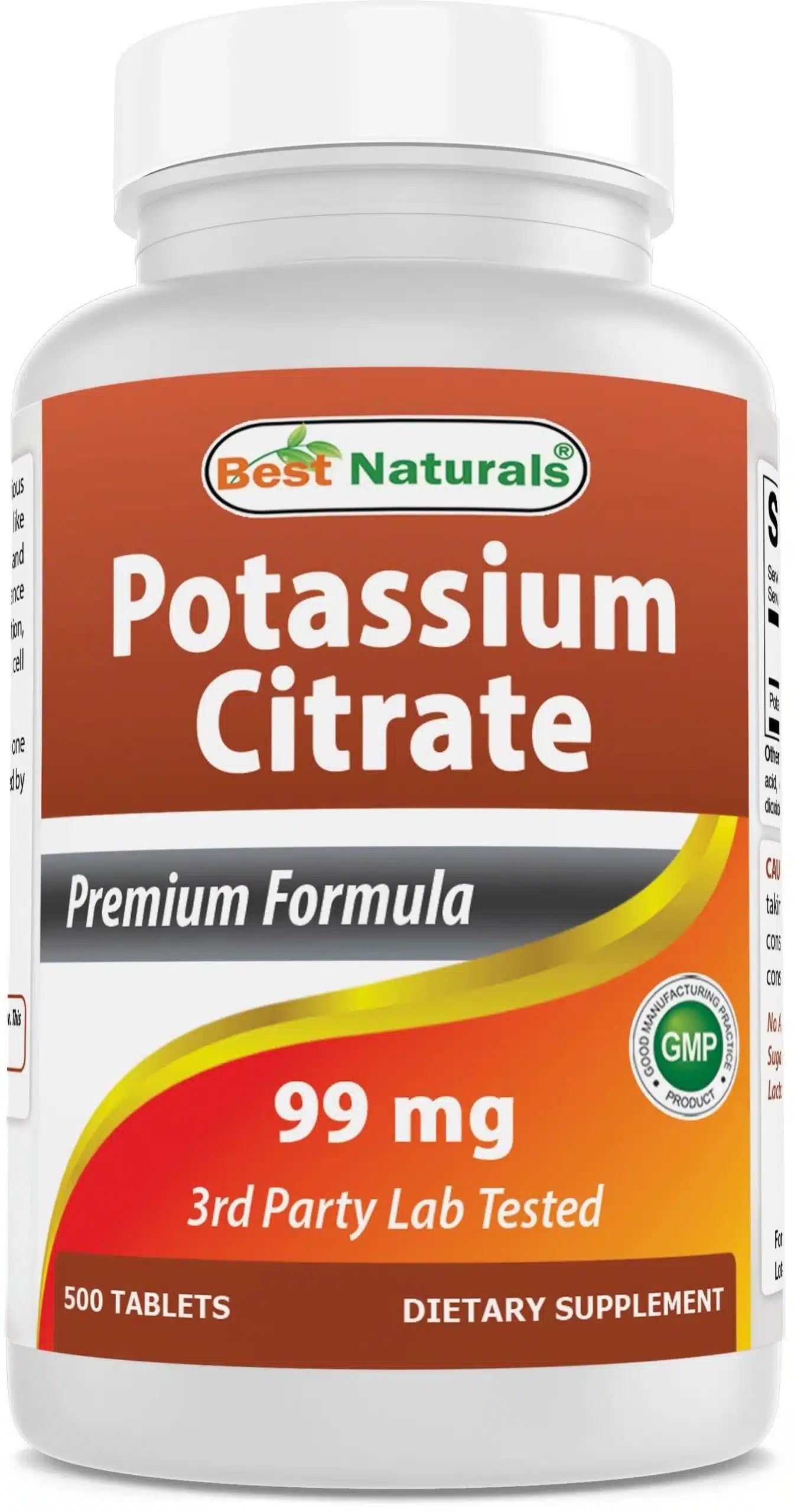 Best Naturals Potassium Citrate 99mg 500 Tablets