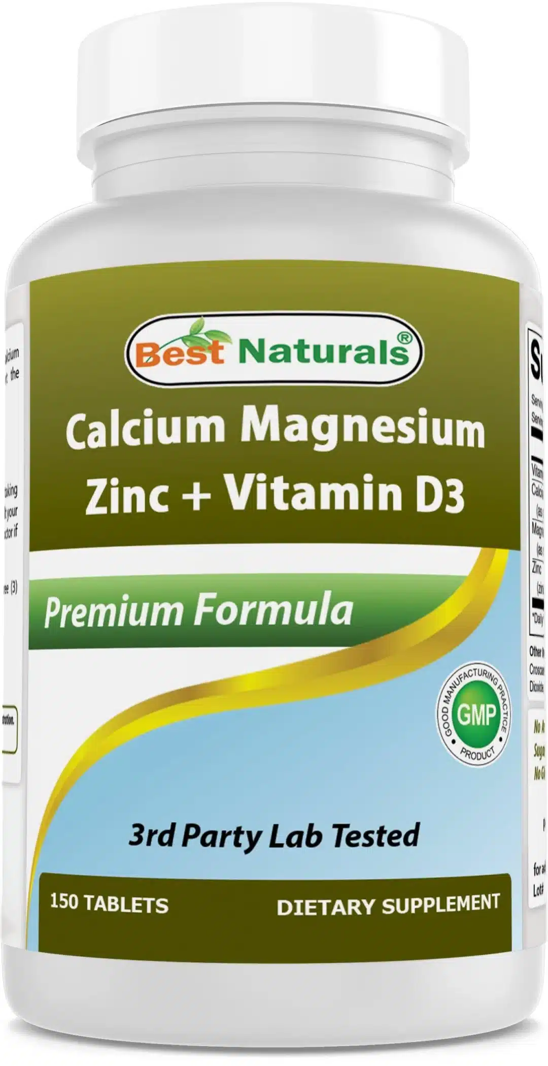 Best Naturals calcium magnesium zinc D3 bottle