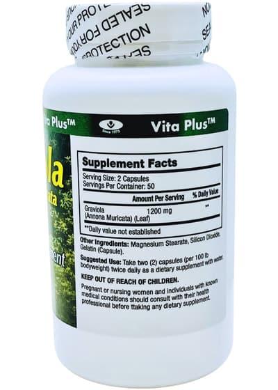 Vita Plus graviola supplement bottle