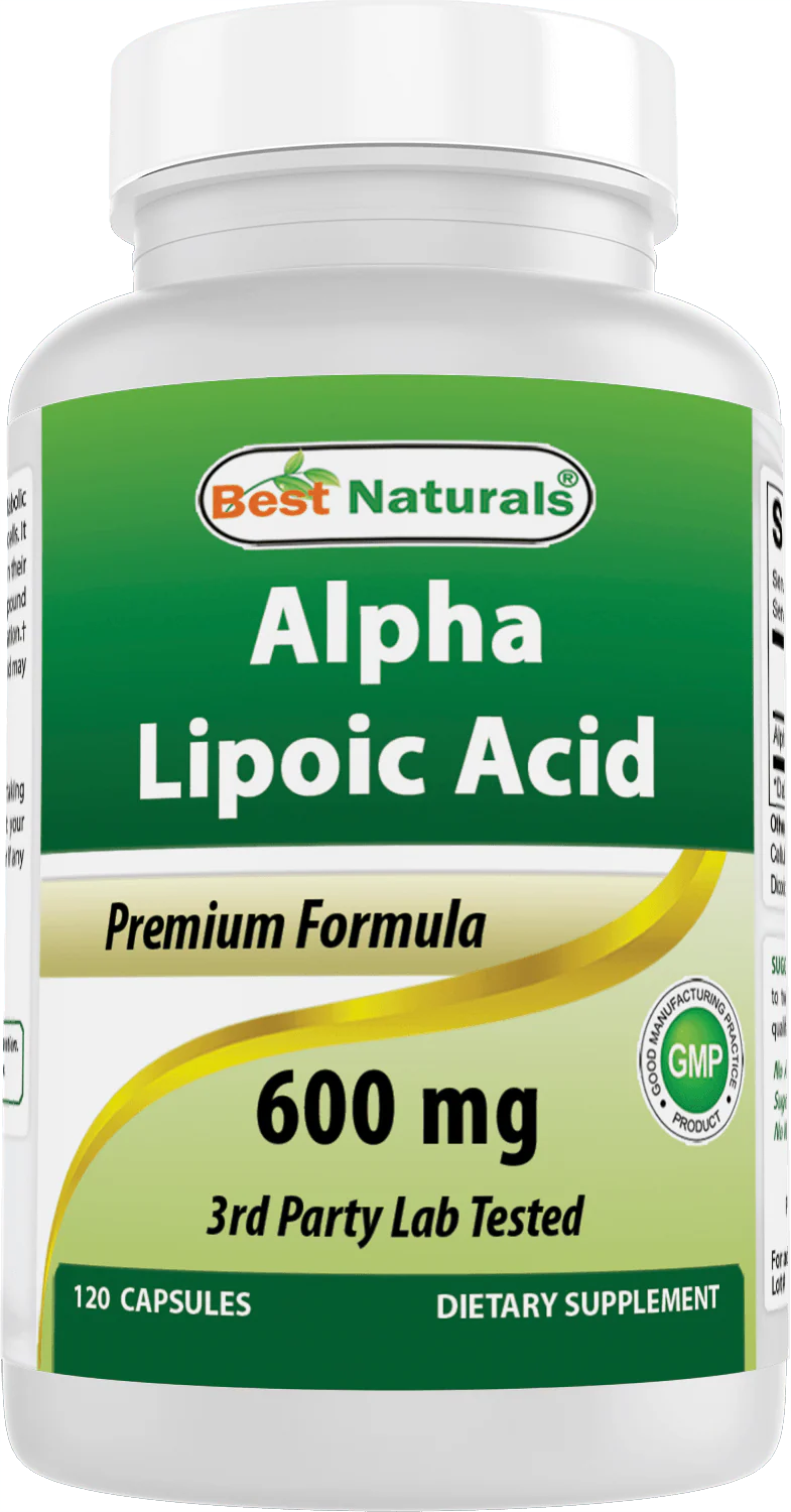 Best Naturals Alpha Lipoic Acid 600 mg 120 Capsules