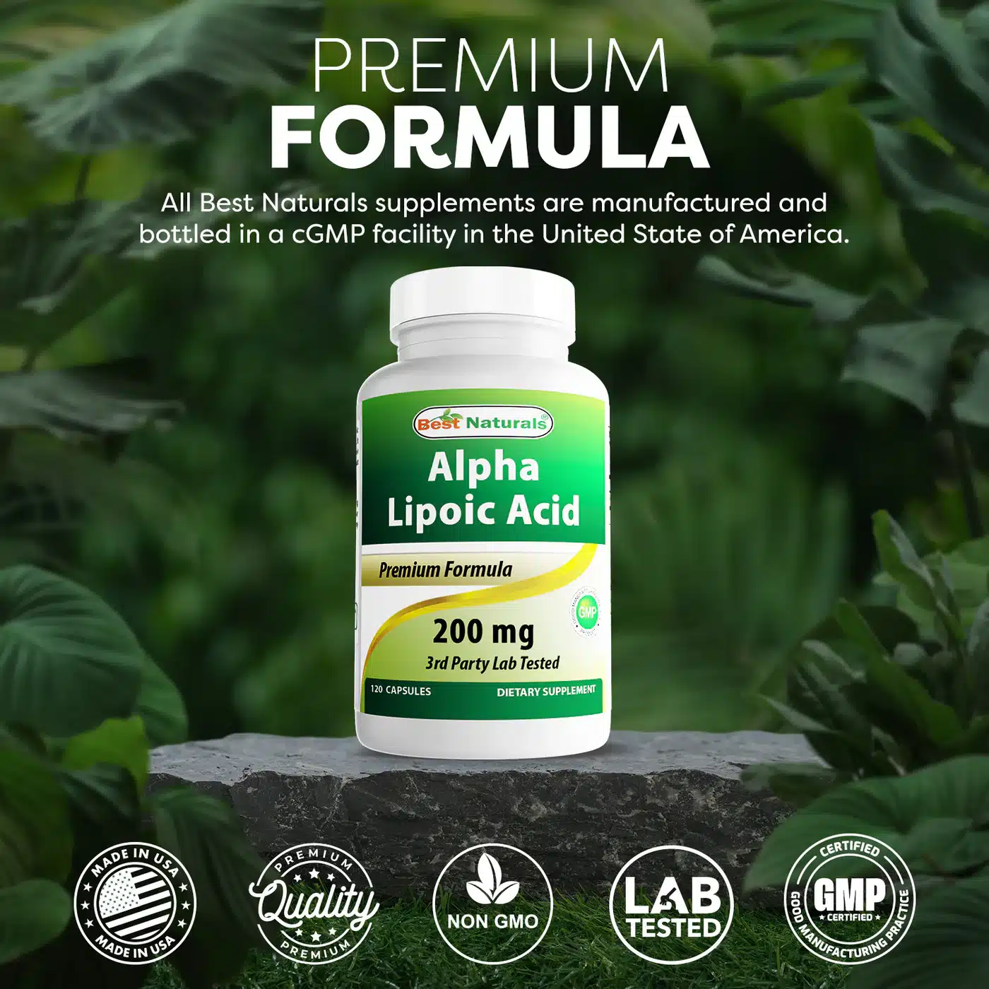 Best Naturals Alpha Lipoic Acid 200mg 120 Capsules - Image 3