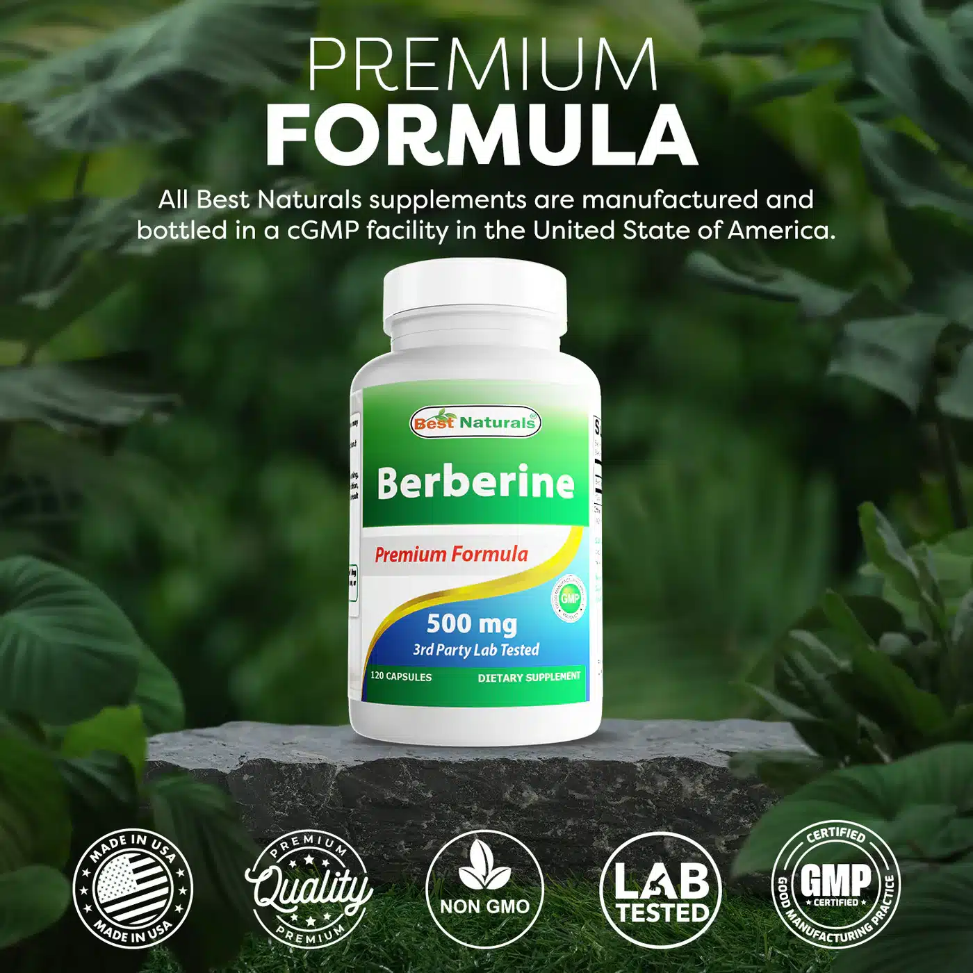 Best Naturals Berberine 500 mg 120 Capsules - Image 3