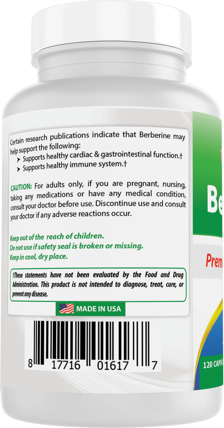 Best Naturals Berberine 500 mg 120 Capsules - Image 4