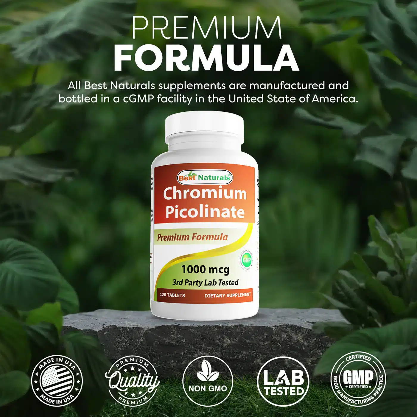 Best Naturals Chromium Picolinate 1000 mcg 120 tablets - Image 3