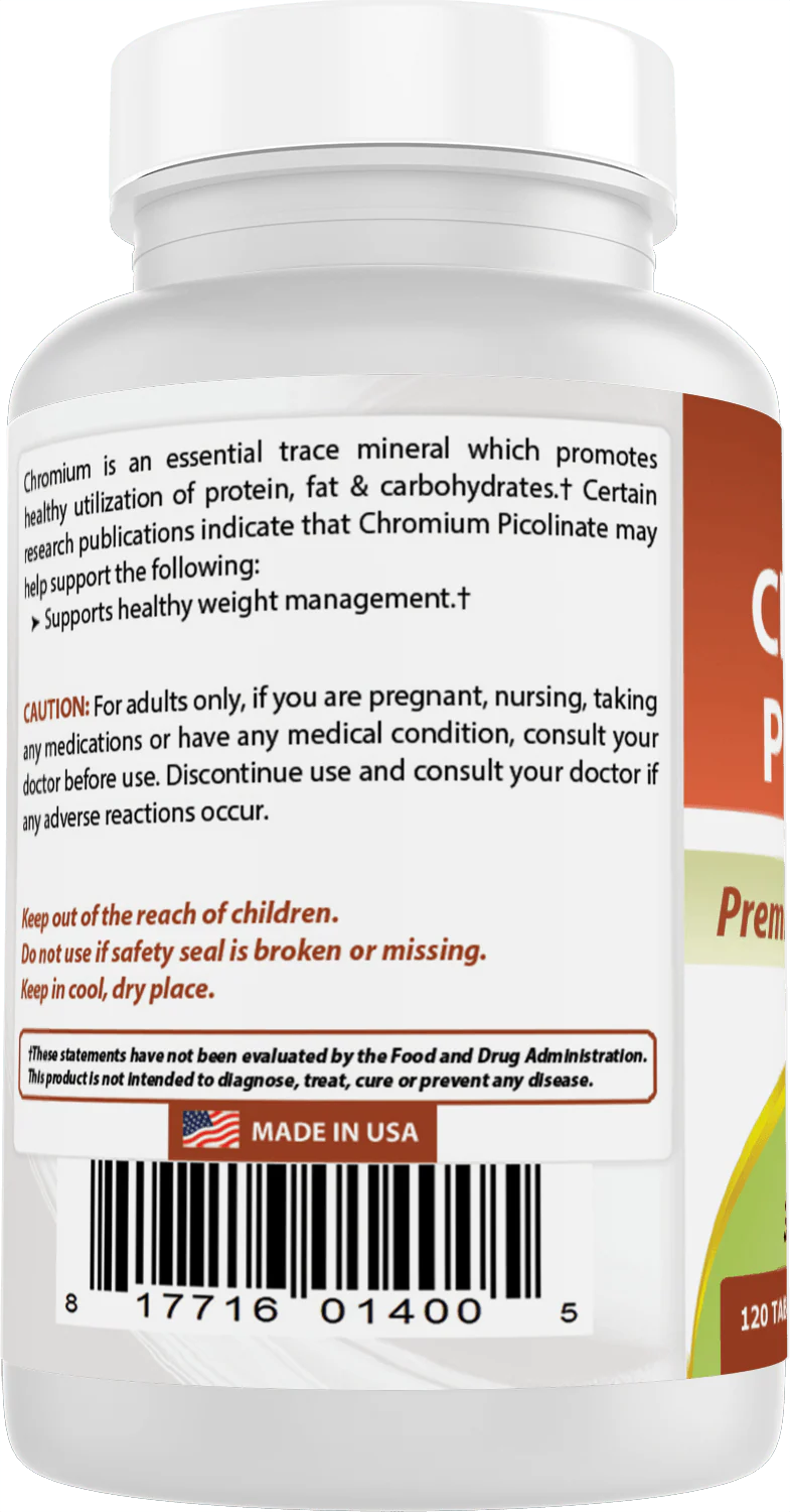 Best Naturals Chromium Picolinate 1000 mcg 120 tablets - Image 5